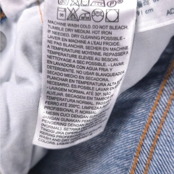 LEVIS PREMIUM 501 S Skinny Distressed Button Fly Jeans 100% Cotton W26 L32 - Picture 13 of 15